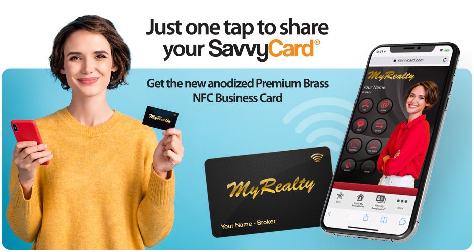 Just one tap to share your SavvyCard - Get the new Anodized Premium Brass NFC Business Card